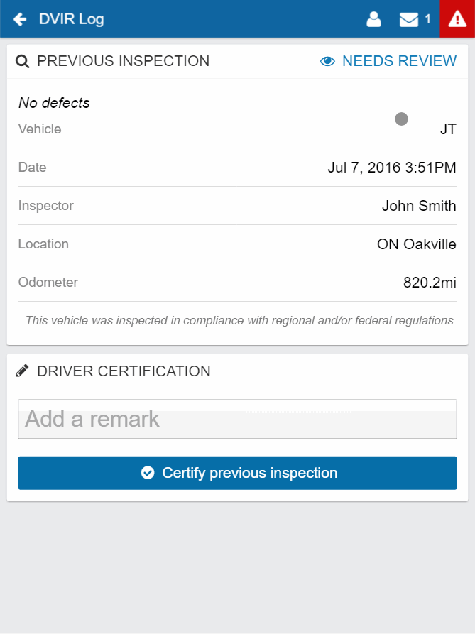 geotab drive 4.0 dvir workflow